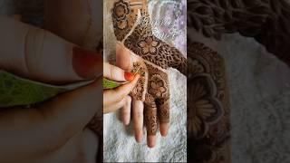 Beautiful Unique Intricate Patch Mehndi Henna Design  Floral Leaves Mehandi #mehndi #henna #floral