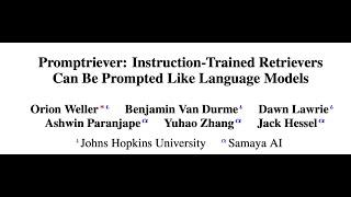 Promptriever: Instruction-Trained Retrievers Can Be Prompted Like Language Models