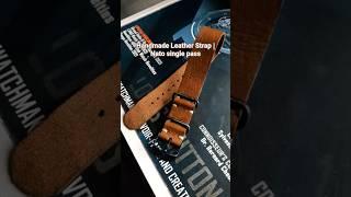 Handmade Leather Strap | Nato single pass #shorts #someahco #fyp #viral #diy #strap #talijamtangan