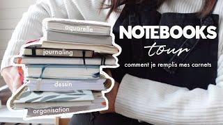 NOTEBOOKS TOUR: 7 façons de remplir ses carnets 