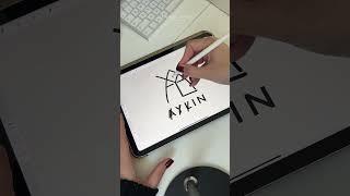 Design with us  The name Aylin as a Logo #logodesign #designprocess #adobeillustrator #procreate