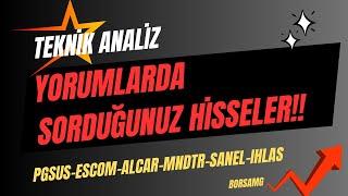 YORUMLARDA SORULAN HİSSELER!!! #pgsus #escom #alcar #mndtr #sanel #ihlas #borsa #hisse #halkaarz