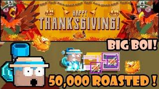 61 DLS PROFIT DEVOURING 50,000 ROASTED TURKEYS!!  | GrowTopia Thanksgiving 2024