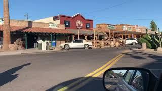 Old town Scottsdale Arizona driving tour. November 30, 2020. Video images of old town shopping