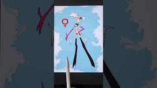 Angel Dust from Hazbin Hotel | gender swapping ️ #hazbinhotel #angeldust #diy #craft #painting #art