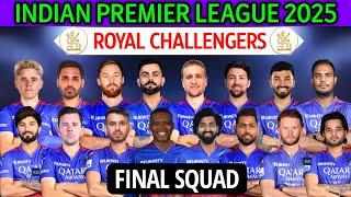 IPL 2025 Royal Challengers Bangaluru Squad | RCB Team 2025 Players List | RCB 2025 Squad | RCB 2025