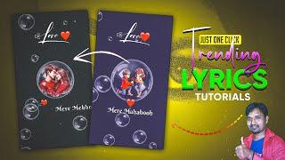 Reel viral Lyrics video editing || New Bubble Video Editing || Text Animation alight motion| Vinit