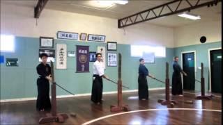 Awesome Toyama Ryu: military precision group-sword-cutting drill.