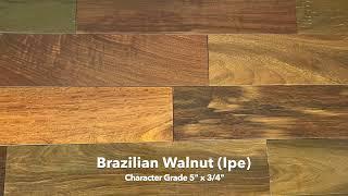 5" x 3/4" Brazilian Walnut Ipe Character Prefinished Hardwood Flooring