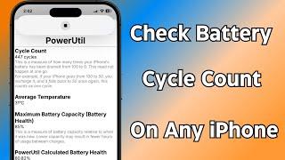 What is Battery Cycle Count in iPhone / How to Check iPhone Original Battery Cycle Count iOS 18