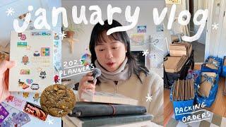 ART VLOG ️ packing orders, hojicha cookies, 2025 hobonichi set up & new fountain pen