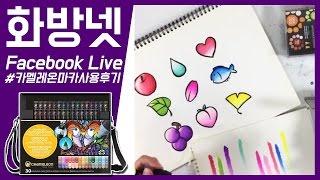 [화방넷 Live]  카멜레온마카 사용기, 마카로 그라데이션 하는 방법! 마카사용법