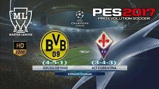 PES 2017 Dortmund v Fiorentina, HD 60fps