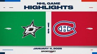 NHL Highlights - Stars vs. Canadiens - January 11, 2025