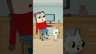 The cat can't get into the toilet!  (Animation meme) #shorts