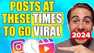 The BEST Time To Post on Instagram To Go VIRAL & Get Followers in 2024 (not what you think)