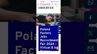 Poland Job Fair in Dubai 2024 l Europe work permit for free