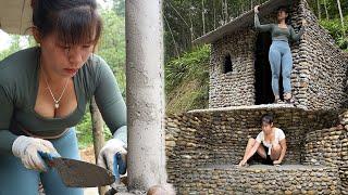 365 Days of Building a Stone-Coated Villa | From start to finish - Single mother living off the grid