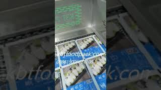 Thermoforming vacuum packaging machine for frozen seafood | Baby cuttlefish | Squid | Sleeve-fish