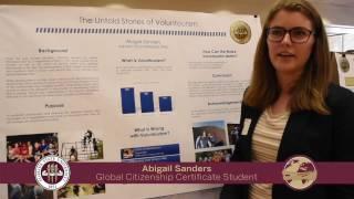 Abigail Sanders at the 2017 Undergraduate Research Symposium