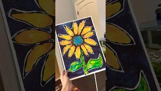 Easy sunflower painting in watercolor! #watercolor #easyart #gothglue