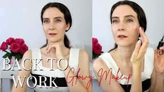 How I get glowing skin BACK TO WORK everyday makeup look | Chatty & Friendly GRWM