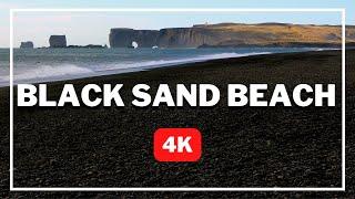 Black Sand Beach 4K (UHD) - Black Sand Beach Iceland 4K - Cinematic Travel Video