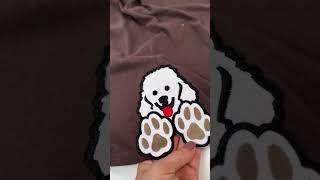 Poodle Paws Side Split Cutout Applique #machineembroidery #embroidery #poodle #dog #puppy #diy