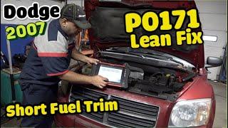 Dodge lean code P0171 Determine and check FUEL trim +-10