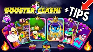 HOW TO WIN FREE BOOSTERS on BOOSTER CLASH MATCH MASTERS TIPS: SQUARED GEM GRAB