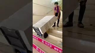 Carrying Bricks Upstairs By A Stair Climbing Hand Truck  #handtruck #dolly#materialhandling