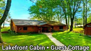 Michigan Lakefront Cabins For Sale | 1.5 acre | Log Homes For Sale | Michigan Real Estate