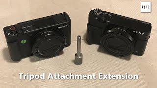 Tripod attachment extension for Sony RX100 & ZV1 Cameras