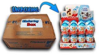 Kinder Joy 16 Pack Box Unboxing - Yummy Lot's of Kinder Joy Surprise Eggs