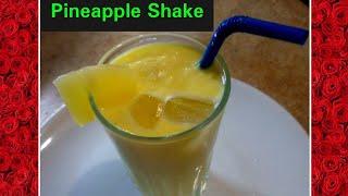 Pineapple Shake || Easy & Refreshing homemade Pineapple shake || shorts | eating pineapple