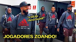 BASTIDORES DOS JOGADORES DO FLAMENGO ZOANDO O CORINTHIANS