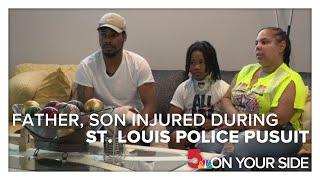 Father and son recovering after they were struck by car fleeing St. Louis police