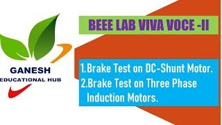 BEEE LAB VIVA VOCE - II II GANESH EDUCATIONAL HUB II BASIC ELECTRICAL & ELECTRONICS ENGINEERING LAB