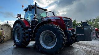 Massey tractors and machinery everywhere, depot open day.