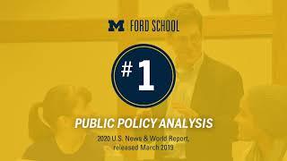 Ford School ranked #1 in social policy and #1 in public policy analysis (USNWR)