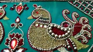 grand aari work sleeve design tutorial /annam designs Part 1