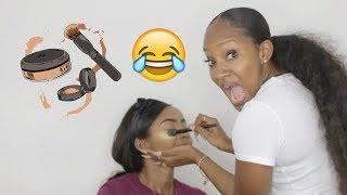 Friend does my makeup CHALLENGE  | PETITE-SUE DIVINITII