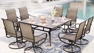 Enlarged Square Table Dining Set for 8