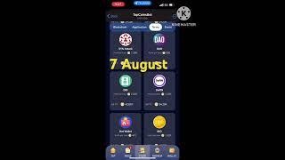 #New Tap coin daily bounty August 7 | Tap coin daily combo August 7