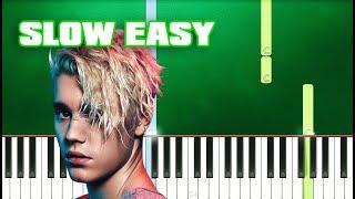 Justin Bieber & benny blanco - Lonely (Slow Easy Piano Tutorial) (Anyone Can Play)