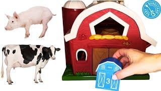 Farm Animals & Animal Noises for Toddlers  Learn Counting & First Words, Baby Learning Video