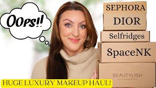 HUGE LUXURY MAKEUP HAUL & SWATCH PARTY | Sephora, Dior, Gucci & MORE!