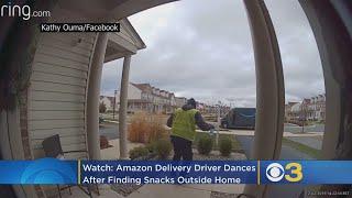 WATCH: Amazon Delivery Driver Has Best Reaction To Finding Snacks Outside Delaware Home