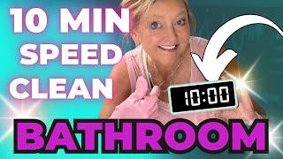 Watch me clean a bathroom in under 10 min or can I? See if I can beat the timer