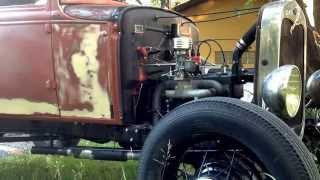 Hopped up tuned model A Ford four banger